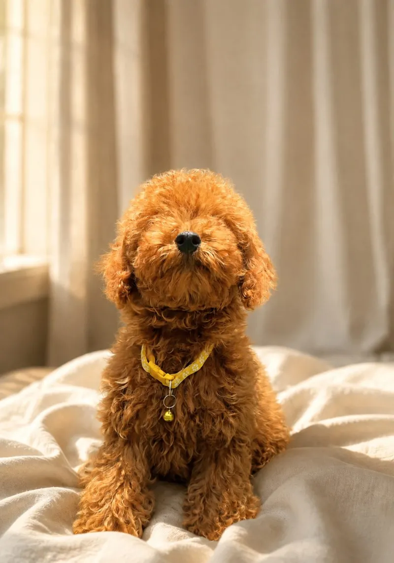 Maltipoo mediano macho rojo